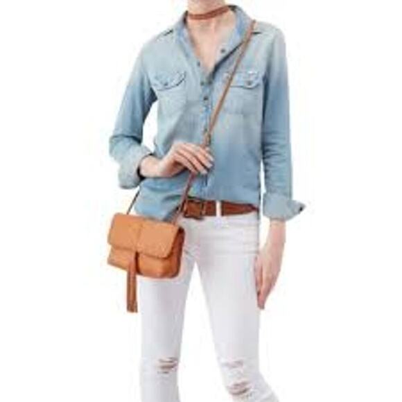 Hobo International Bramble Crossbody Leather Color-Whiskey - Picture 2 of 12